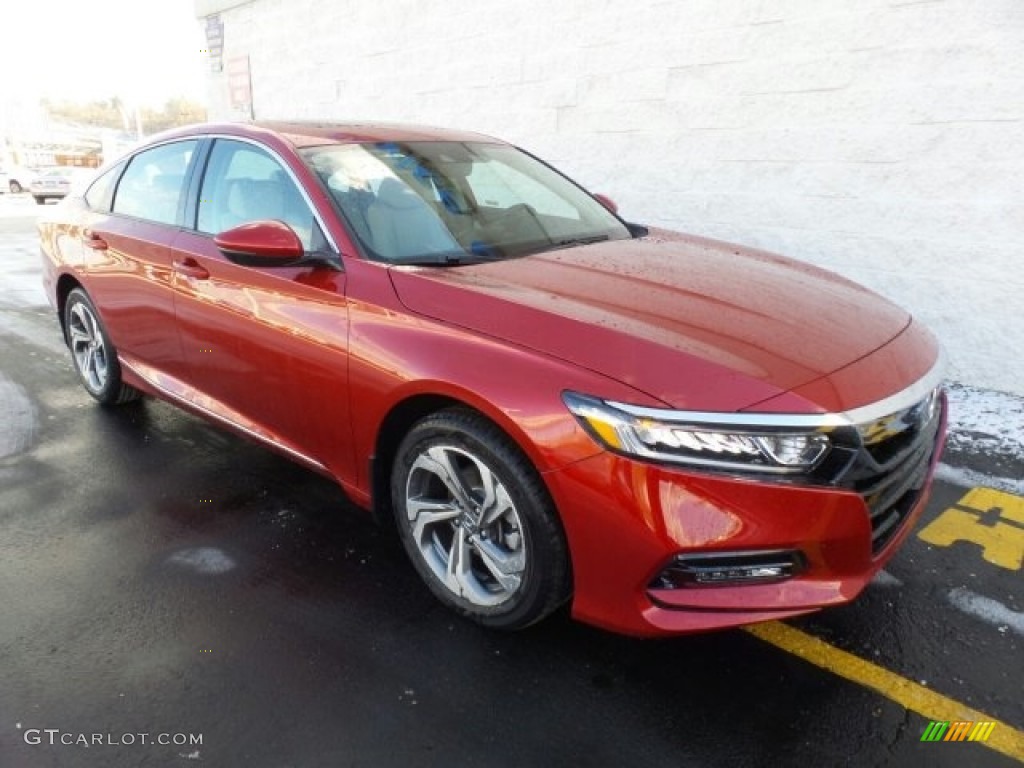 2018 Accord EX-L Sedan - Radiant Red Metallic / Ivory photo #1