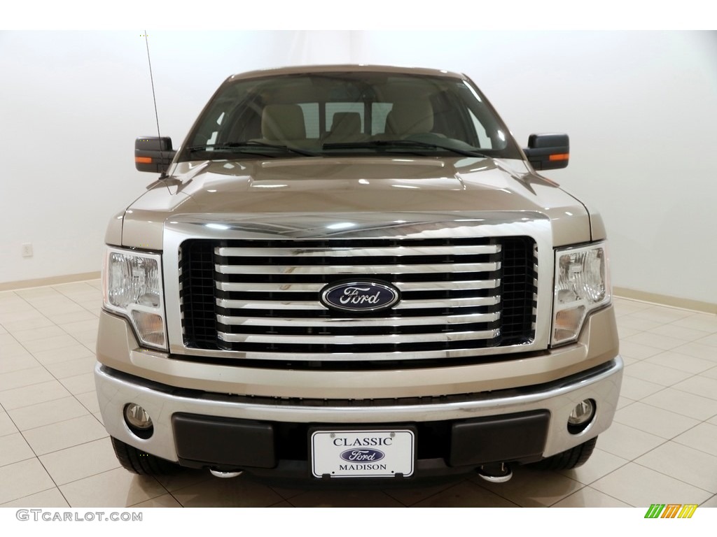 2012 F150 XLT SuperCrew 4x4 - Pale Adobe Metallic / Pale Adobe photo #2