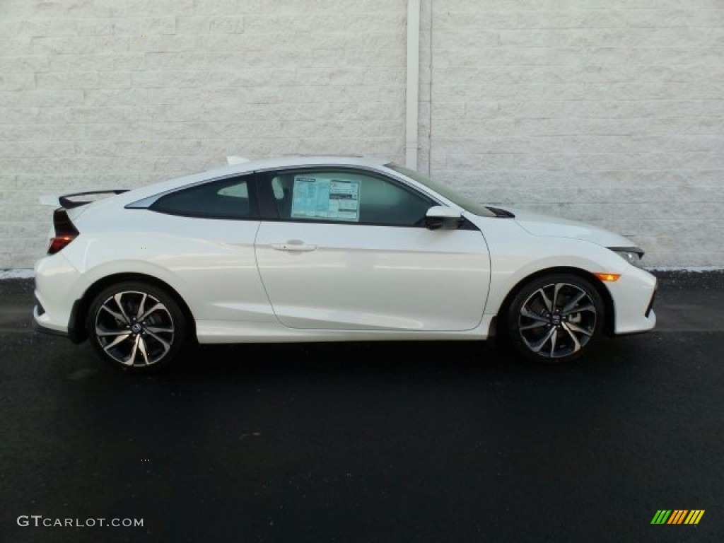 2018 Civic Si Coupe - White Orchid Pearl / Black photo #2