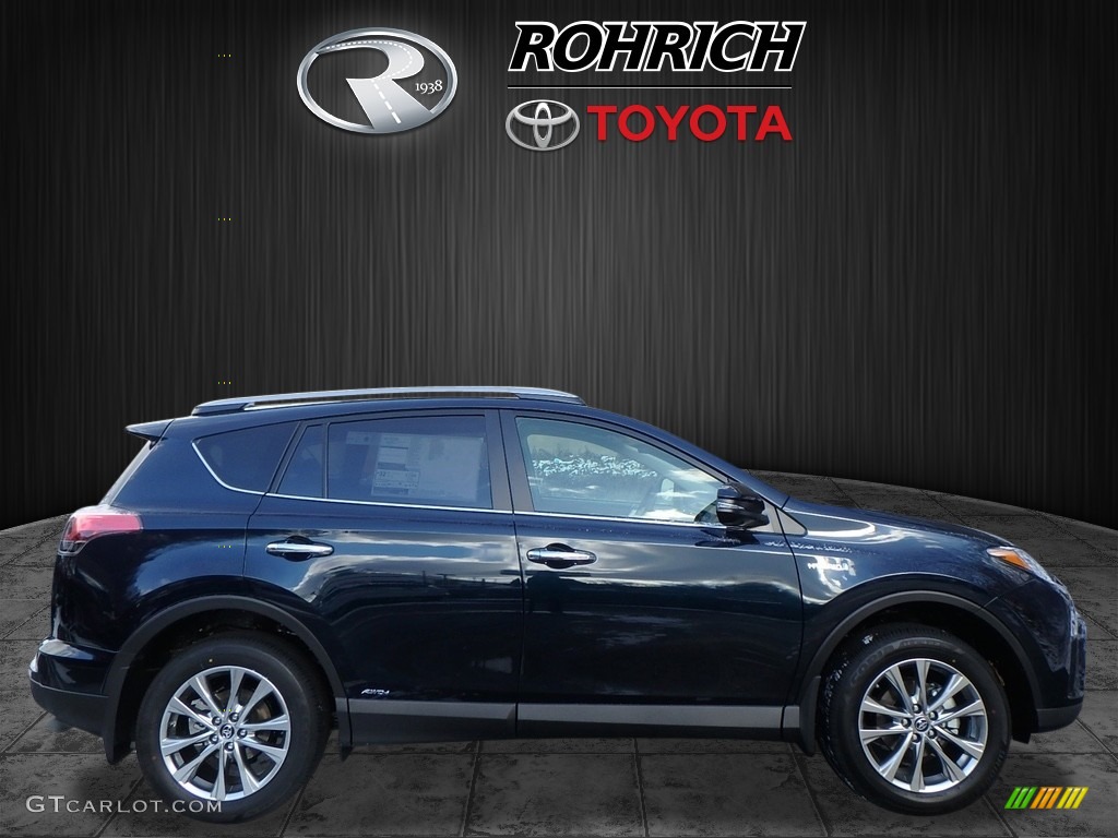 2018 RAV4 Limited AWD Hybrid - Electric Storm Blue / Black photo #2