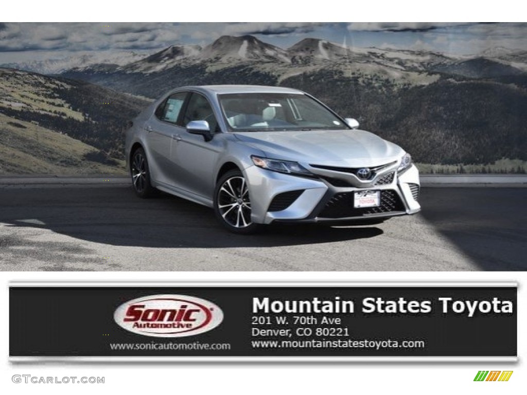 2018 Camry SE - Celestial Silver Metallic / Black photo #1