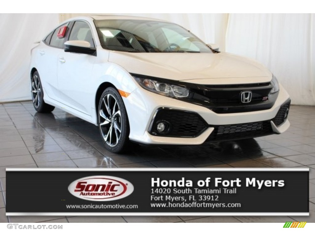 2018 Civic Si Sedan - White Orchid Pearl / Black photo #1