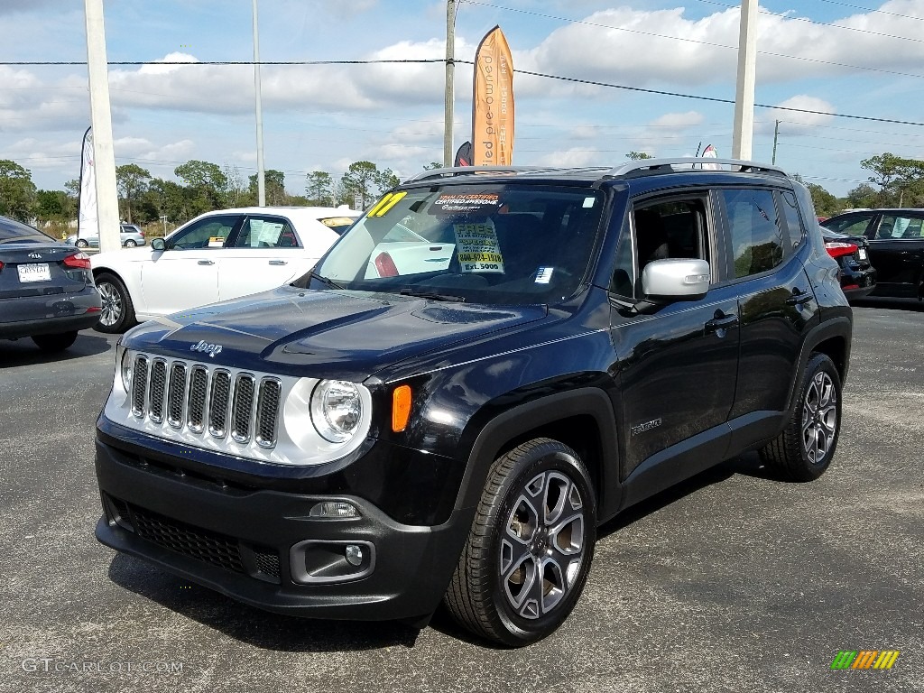 Black 2017 Jeep Renegade Limited Exterior Photo #124613482