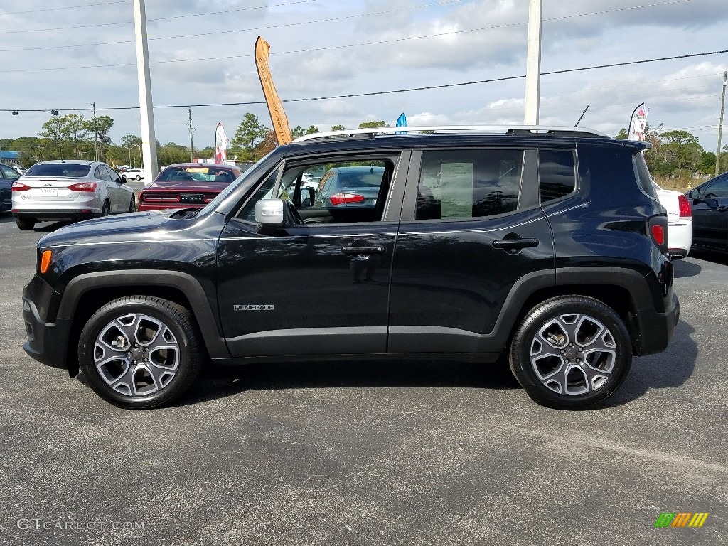 Black 2017 Jeep Renegade Limited Exterior Photo #124613524
