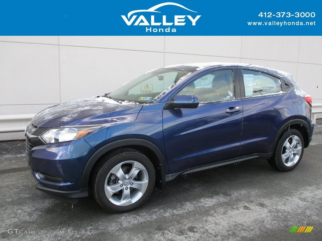 2016 HR-V LX AWD - Deep Ocean Pearl / Gray photo #1