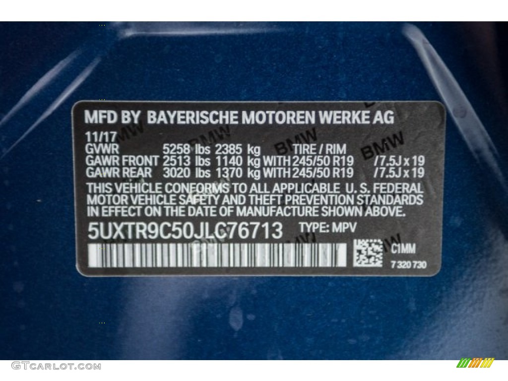 2018 X3 xDrive30i - Phytonic Blue Metallic / Canberra Beige/Black photo #12