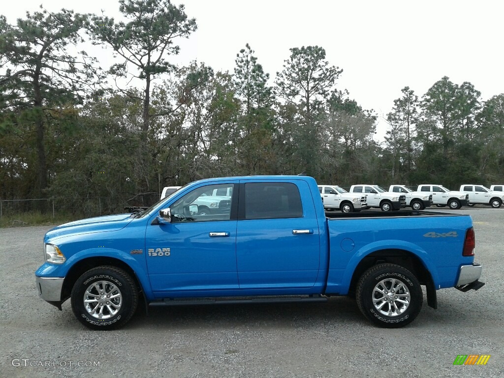 2018 1500 Big Horn Crew Cab 4x4 - Holland Blue / Black/Diesel Gray photo #2