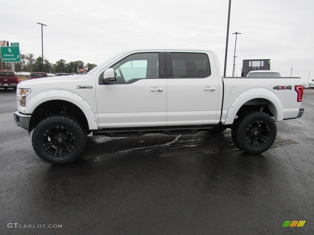 2017 F150 Lariat SuperCrew 4X4 - Oxford White / Light Camel photo #2