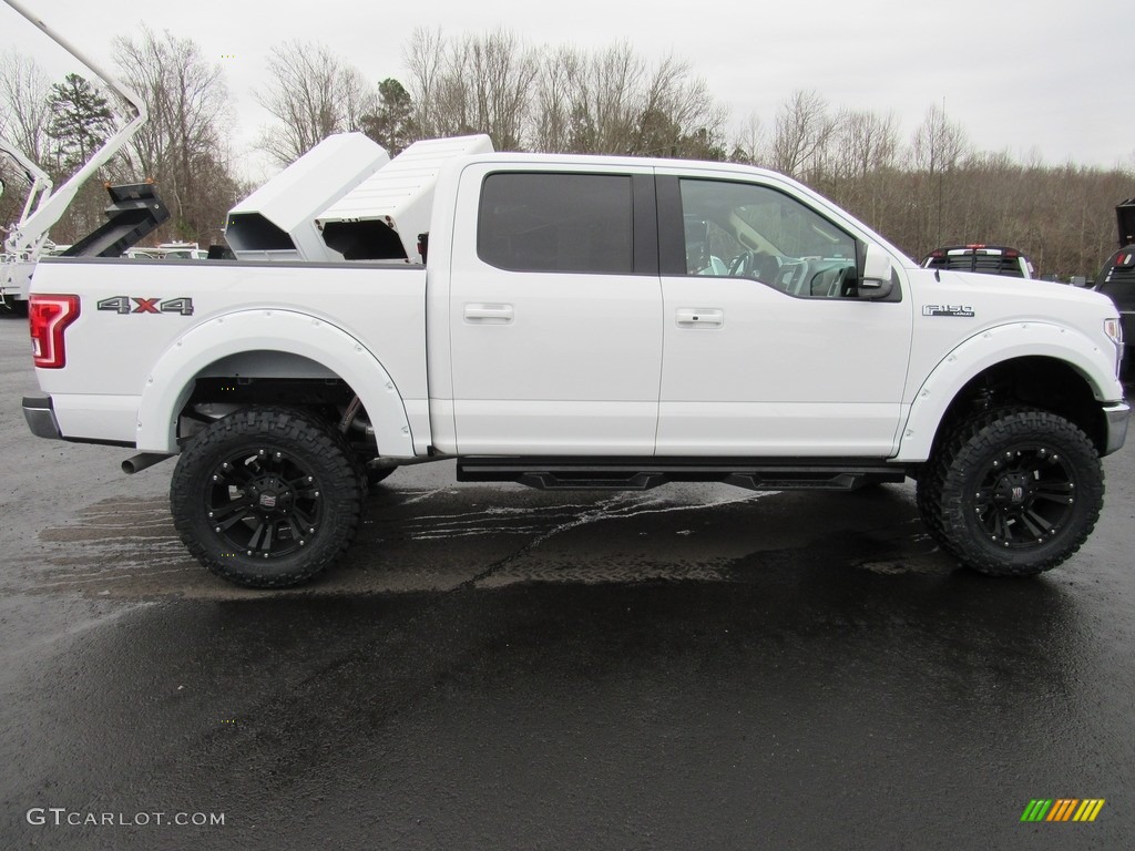 2017 F150 Lariat SuperCrew 4X4 - Oxford White / Light Camel photo #6
