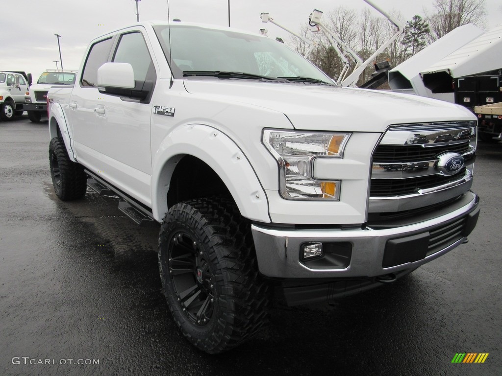 2017 F150 Lariat SuperCrew 4X4 - Oxford White / Light Camel photo #7