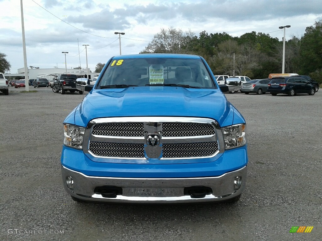 2018 1500 Big Horn Crew Cab 4x4 - Holland Blue / Black/Diesel Gray photo #8