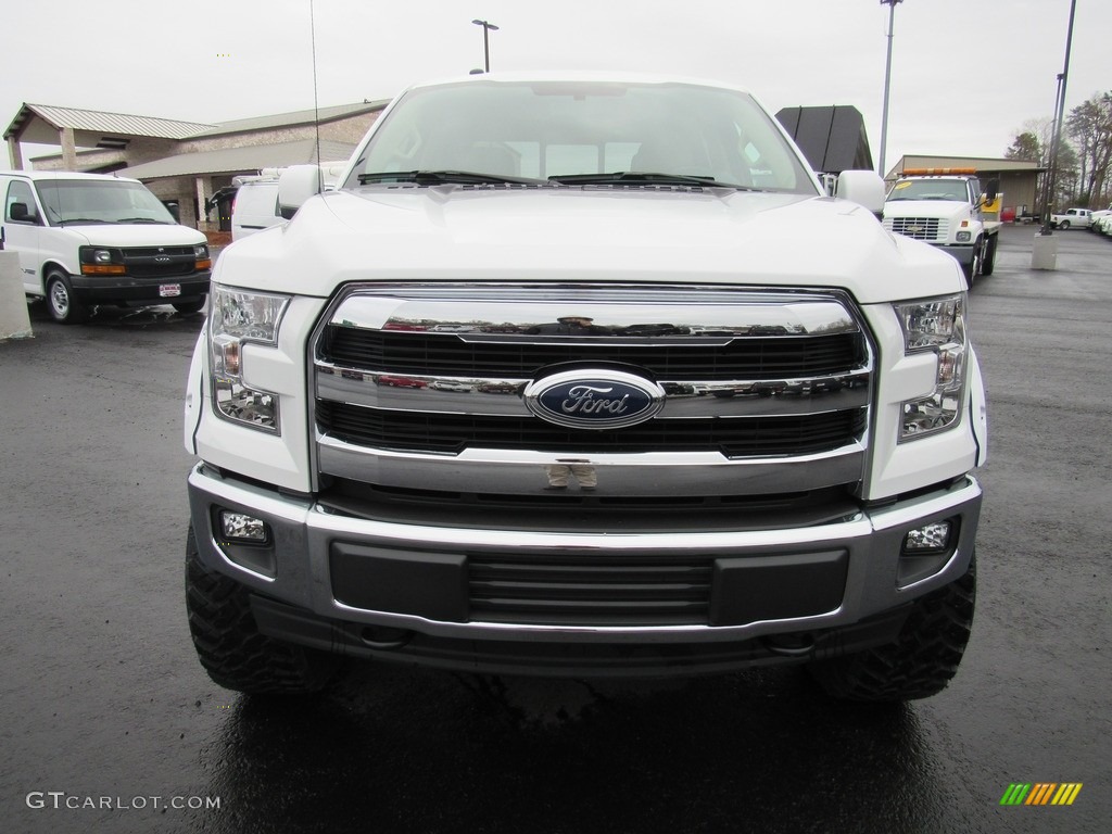 2017 F150 Lariat SuperCrew 4X4 - Oxford White / Light Camel photo #8
