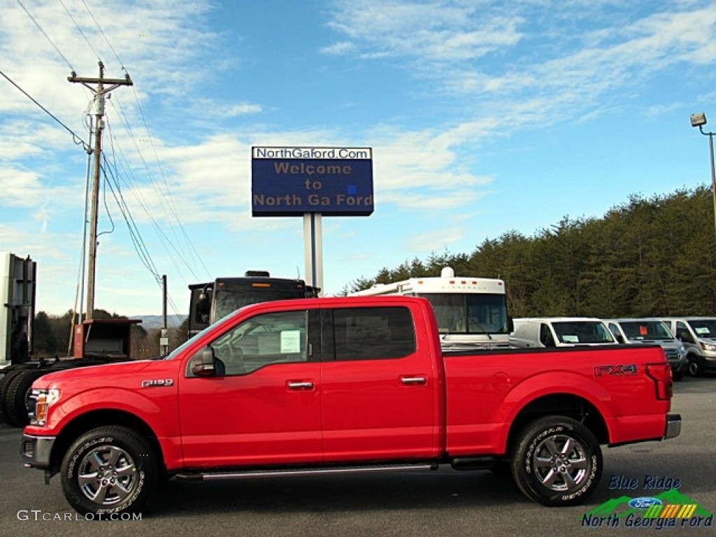 2018 F150 XLT SuperCrew 4x4 - Race Red / Earth Gray photo #2