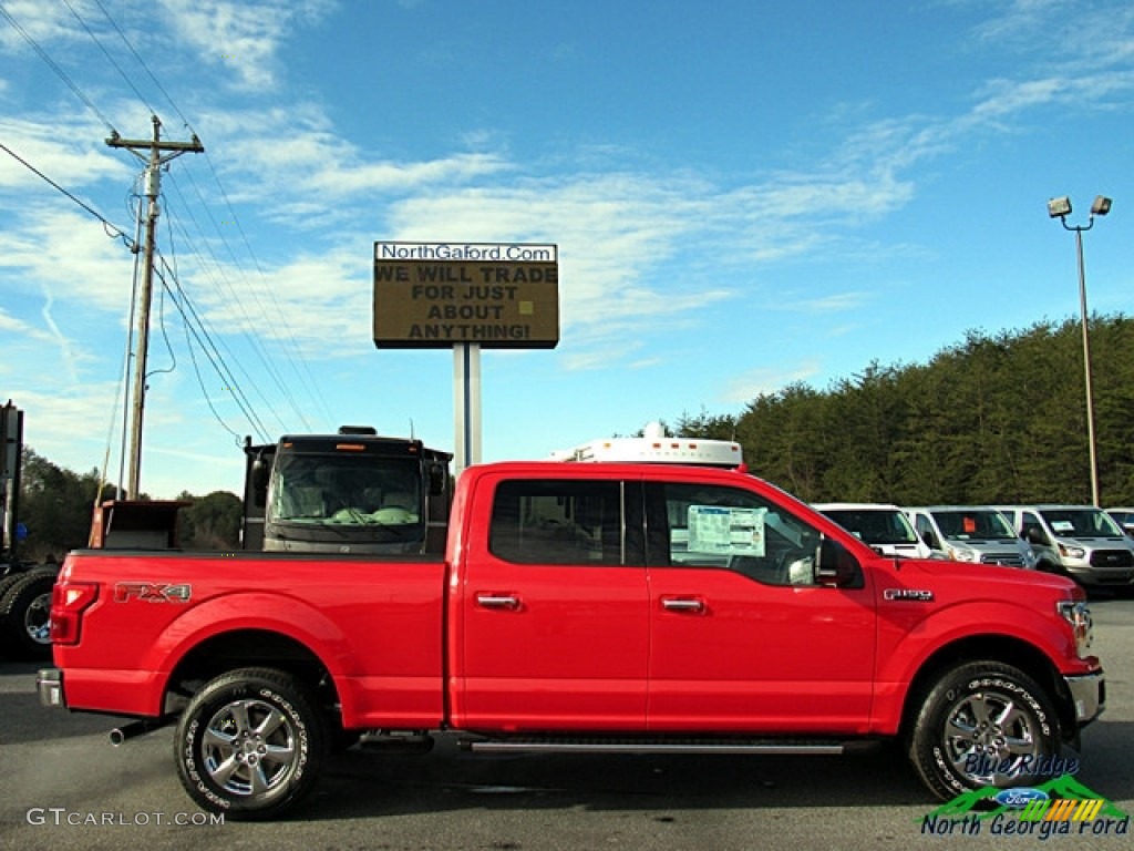 2018 F150 XLT SuperCrew 4x4 - Race Red / Earth Gray photo #6