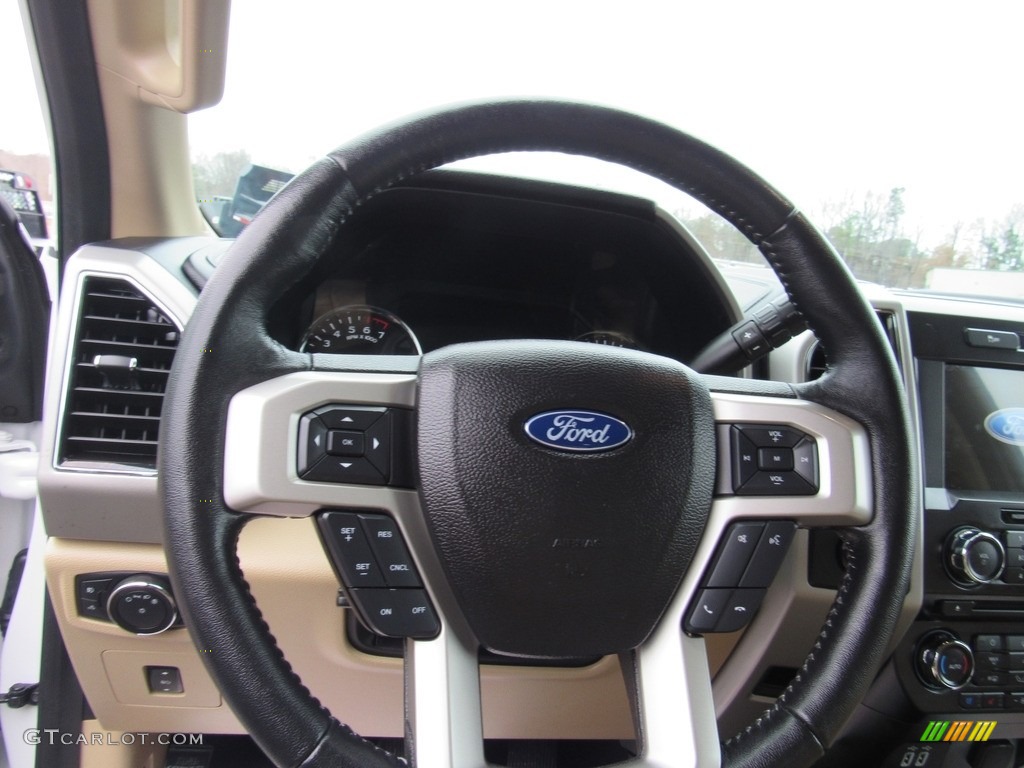 2017 F150 Lariat SuperCrew 4X4 - Oxford White / Light Camel photo #18