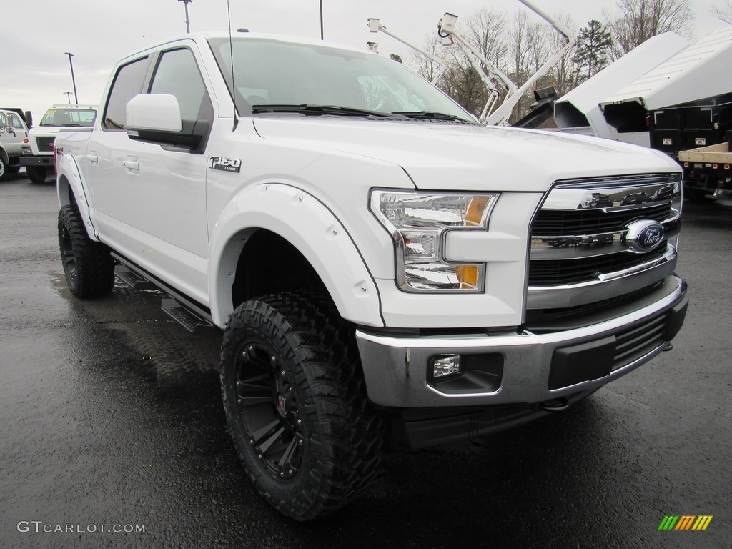 2017 F150 Lariat SuperCrew 4X4 - Oxford White / Light Camel photo #53