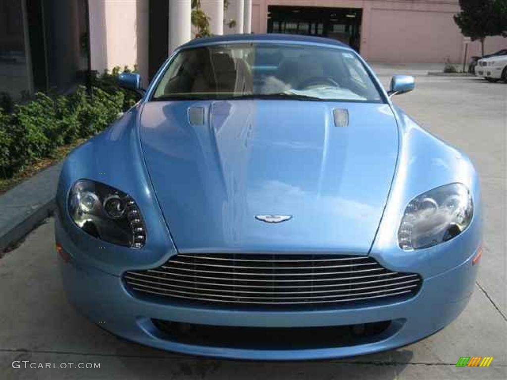 2009 V8 Vantage Roadster - Glacial Blue / Sandstorm photo #2