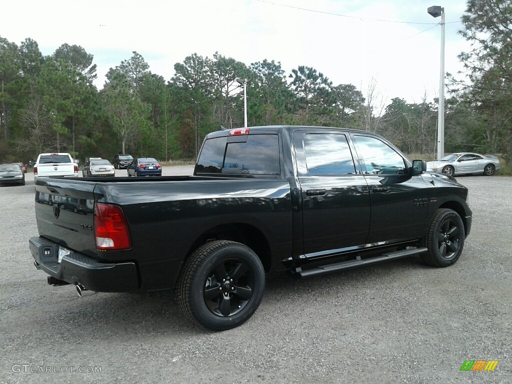 2018 1500 Big Horn Crew Cab 4x4 - Brilliant Black Crystal Pearl / Black/Diesel Gray photo #5