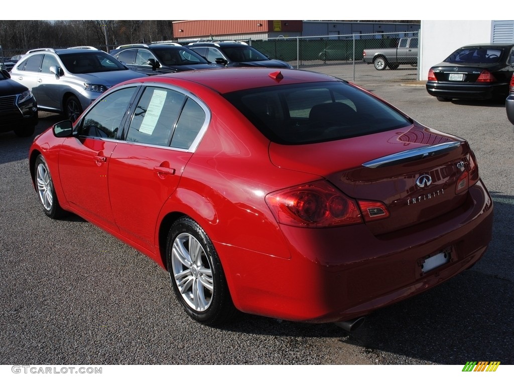 2011 G 37 Journey Sedan - Vibrant Red / Graphite photo #3