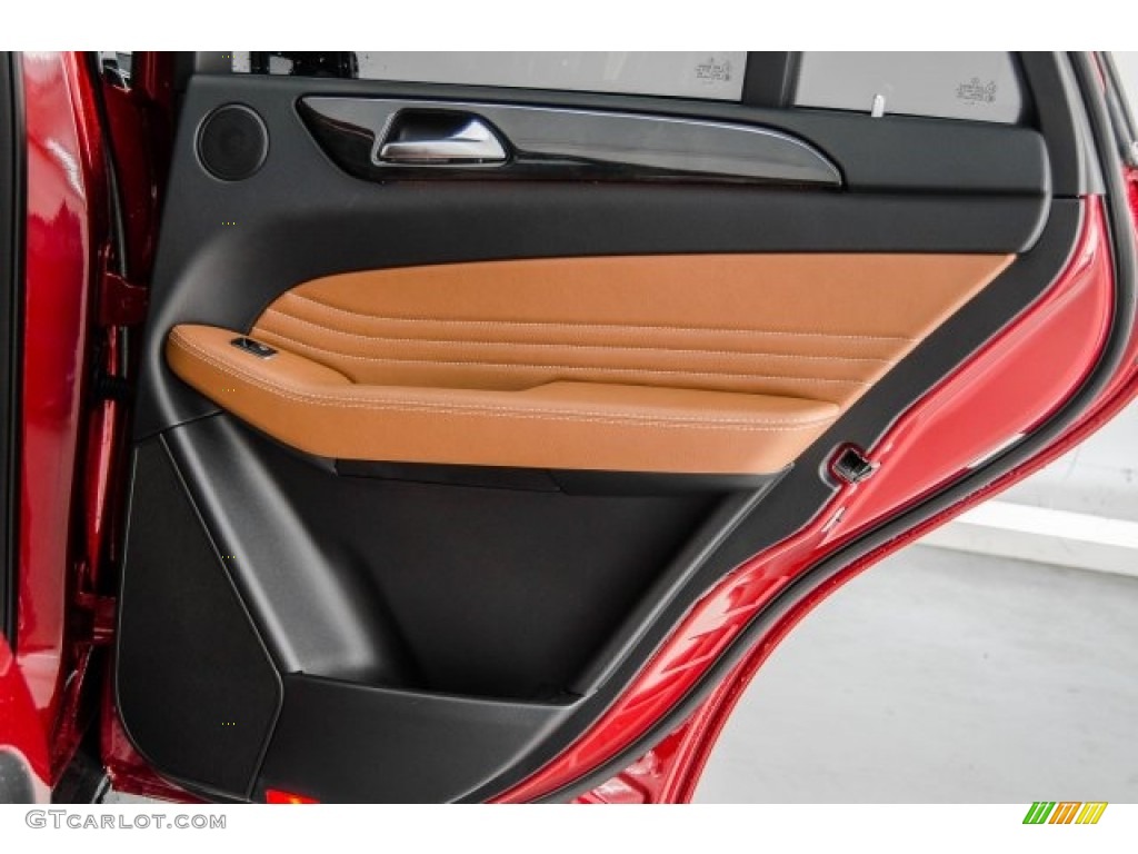 2018 Mercedes-Benz GLE 43 AMG 4Matic Coupe Saddle Brown/Black Door Panel Photo #124624207