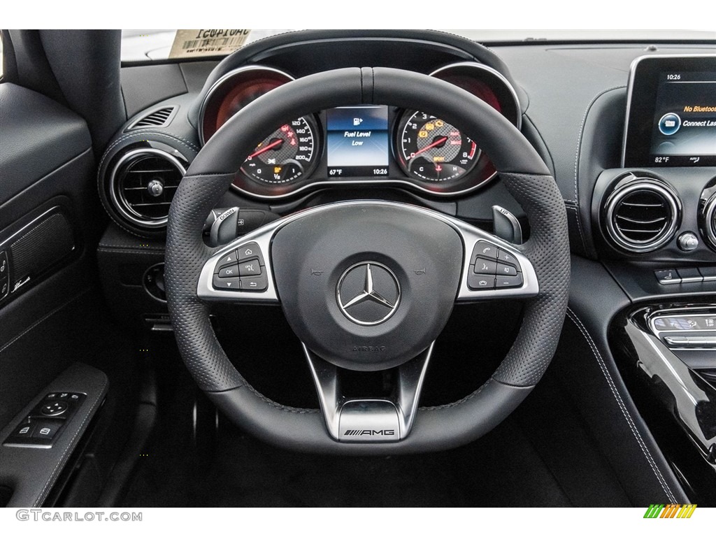 2018 Mercedes-Benz AMG GT Roadster Black Steering Wheel Photo #124625005