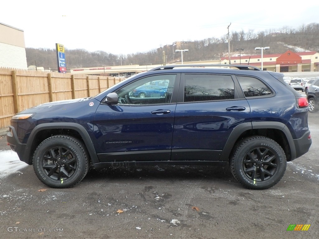 Patriot Blue Pearl 2018 Jeep Cherokee Trailhawk 4x4 Exterior Photo #124625794