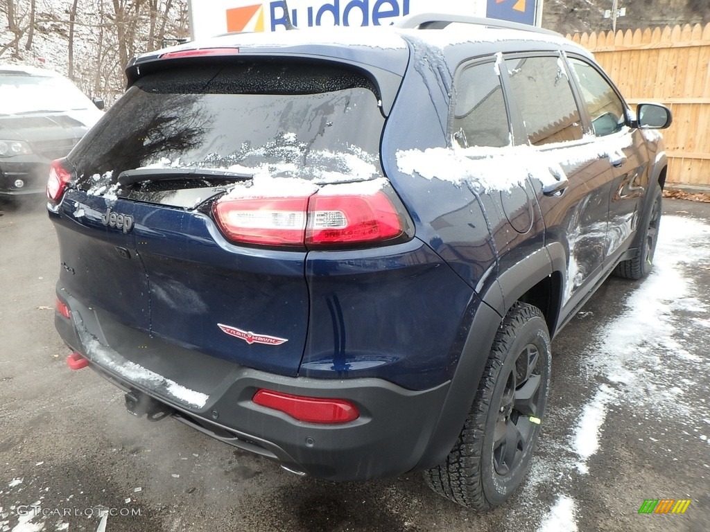 2018 Cherokee Trailhawk 4x4 - Patriot Blue Pearl / Black photo #5