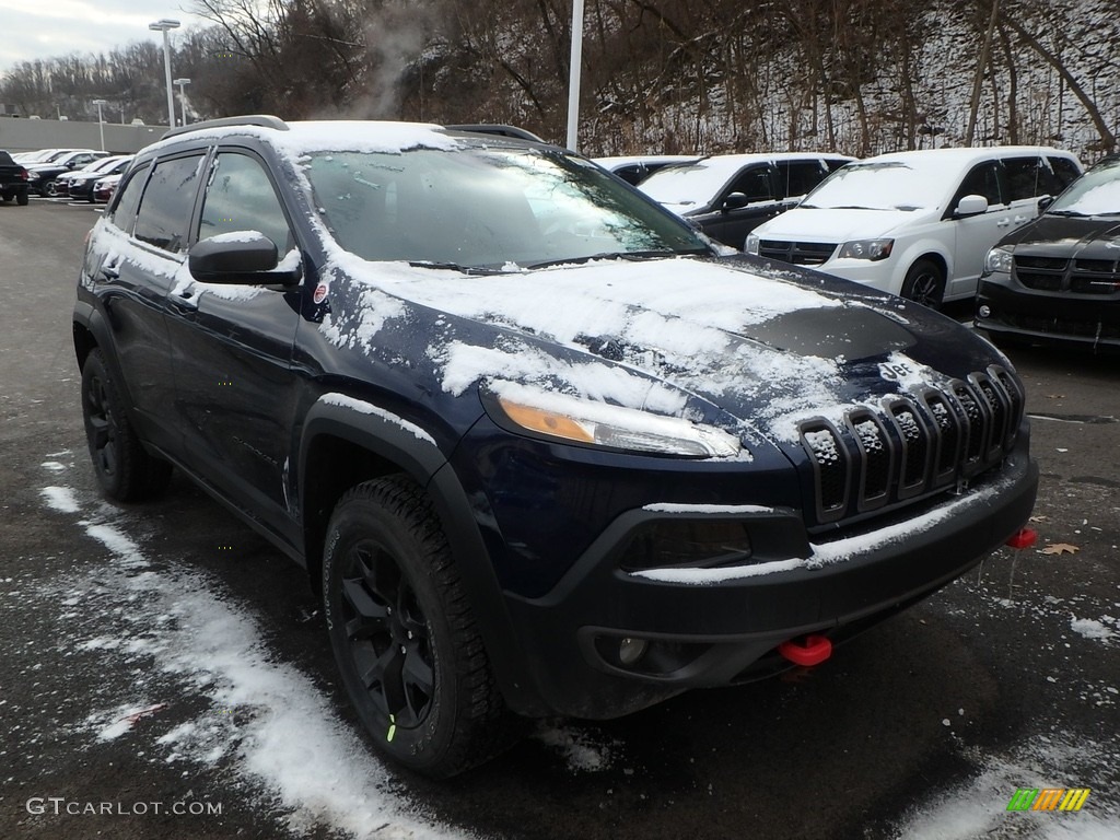 Patriot Blue Pearl 2018 Jeep Cherokee Trailhawk 4x4 Exterior Photo #124625959