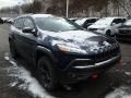 2018 Patriot Blue Pearl Jeep Cherokee Trailhawk 4x4  photo #7