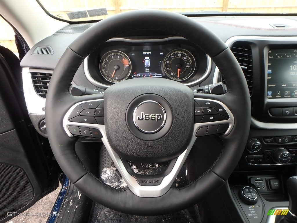 2018 Cherokee Trailhawk 4x4 - Patriot Blue Pearl / Black photo #19