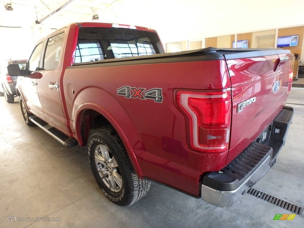 2017 F150 Lariat SuperCrew 4X4 - Ruby Red / Black photo #4