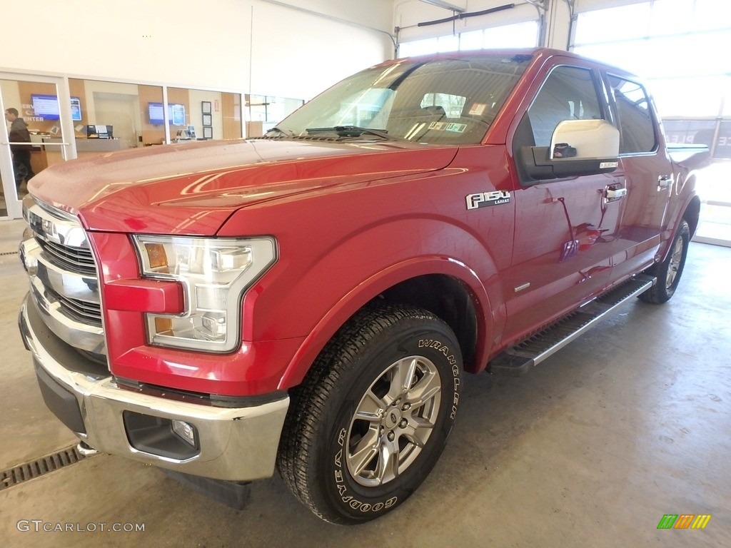 2017 F150 Lariat SuperCrew 4X4 - Ruby Red / Black photo #5