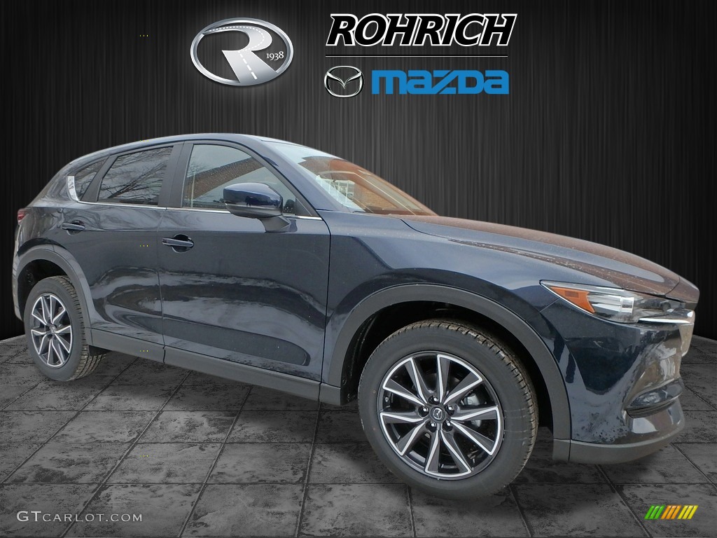 2018 CX-5 Touring AWD - Deep Crystal Blue Mica / Black photo #1