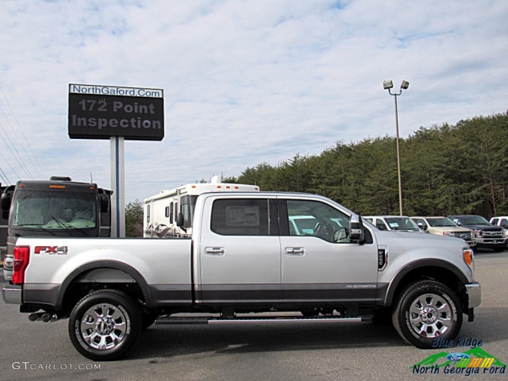 2018 F250 Super Duty Lariat Crew Cab 4x4 - Ingot Silver / Black photo #6