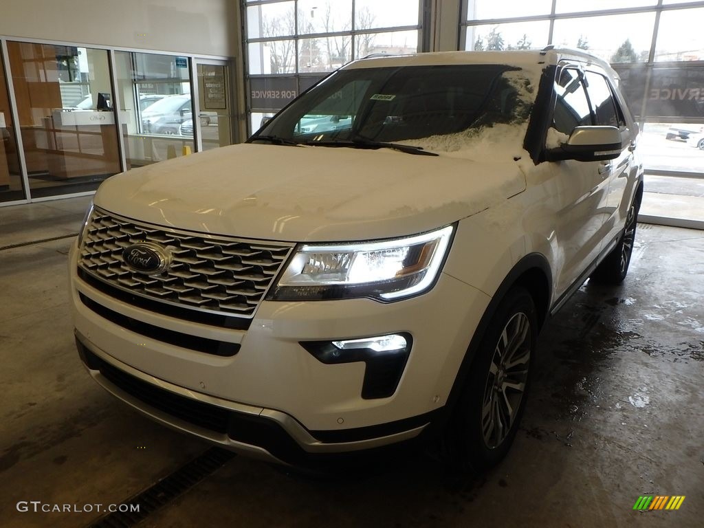 2018 Explorer Platinum 4WD - White Platinum / Ebony Black photo #4