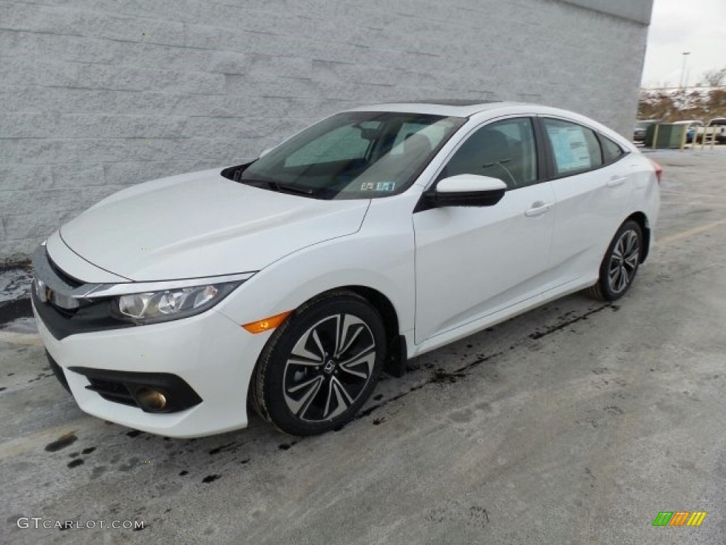 White Orchid Pearl 2018 Honda Civic EX-T Sedan Exterior Photo #124631890