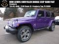 2018 Xtreme Purple Pearl Jeep Wrangler Unlimited Sahara 4x4  photo #1