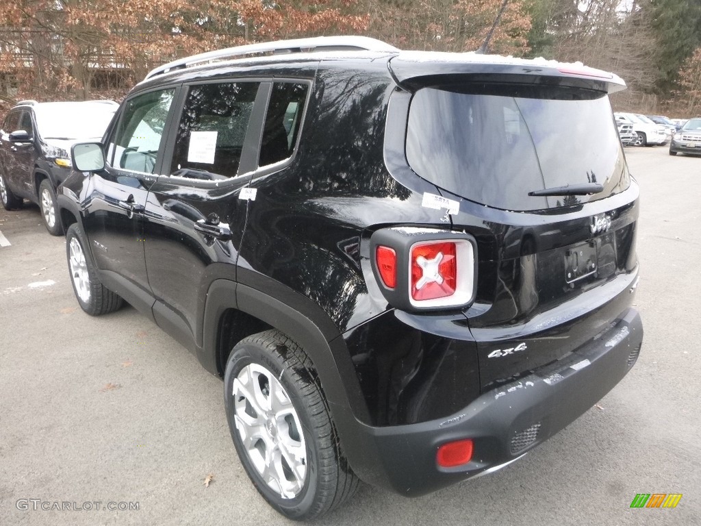 2017 Renegade Limited 4x4 - Black / Bark Brown/Ski Grey photo #3