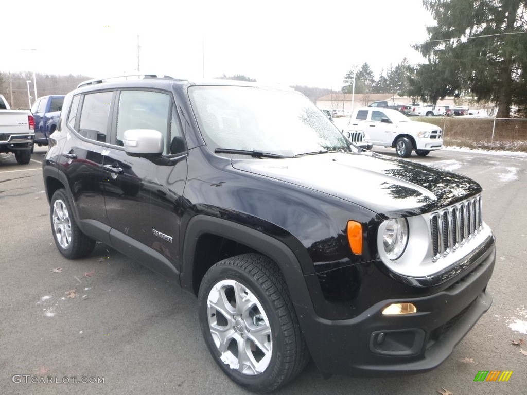 2017 Renegade Limited 4x4 - Black / Bark Brown/Ski Grey photo #7