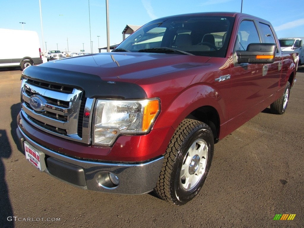2010 F150 XLT SuperCrew - Red Candy Metallic / Tan photo #1