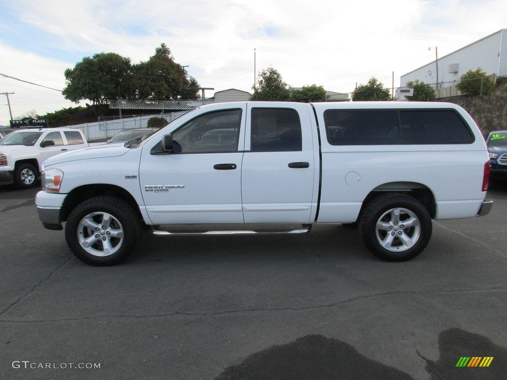 2006 Ram 1500 SLT Quad Cab 4x4 - Bright White / Medium Slate Gray photo #4