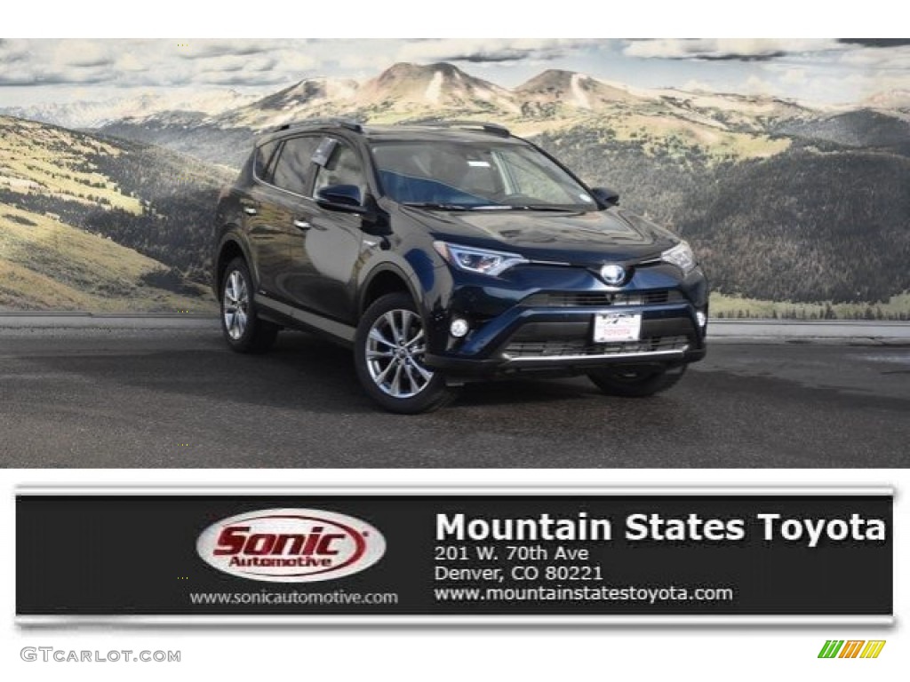 2018 RAV4 Limited AWD Hybrid - Galactic Aqua Mica / Black photo #1