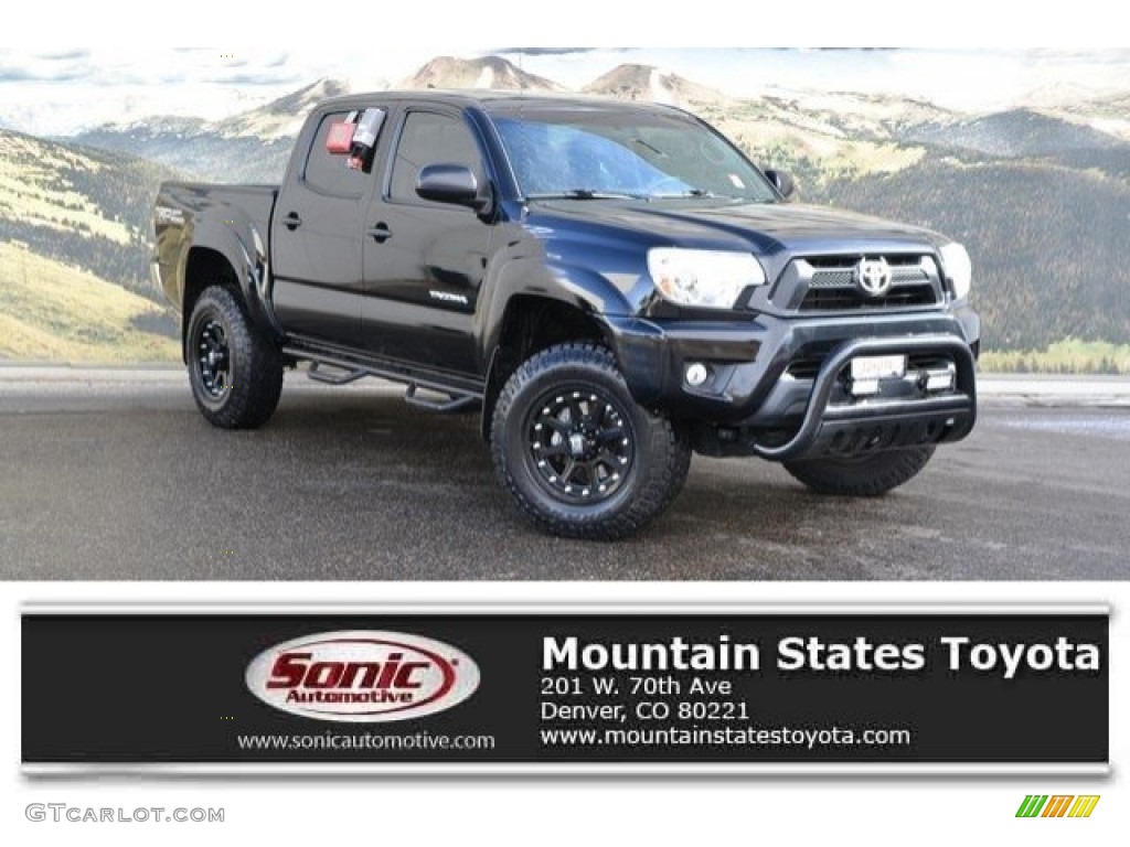 2015 Tacoma V6 Double Cab 4x4 - Black / Graphite photo #1