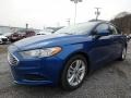 2018 Lightning Blue Ford Fusion SE  photo #6