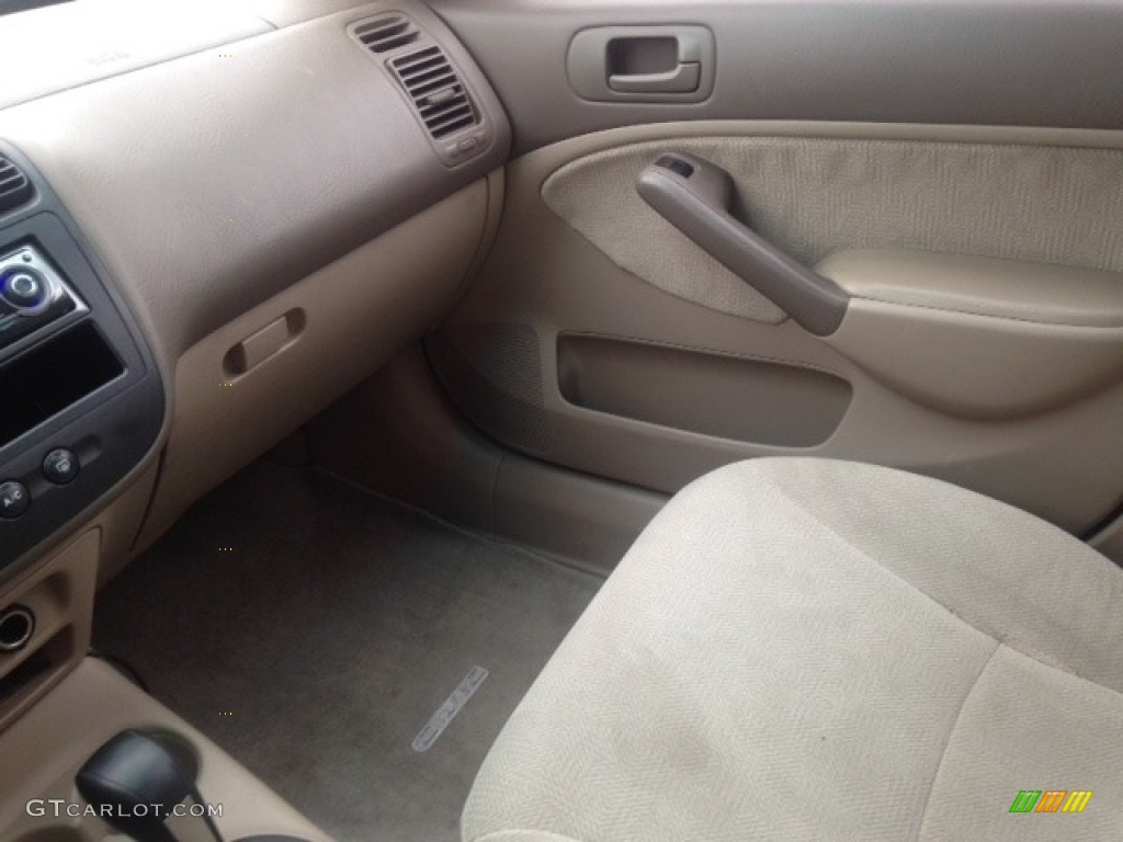 2001 Civic LX Sedan - Titanium Metallic / Beige photo #17