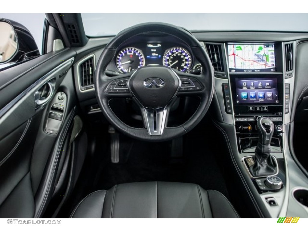 Graphite Interior 2017 Infiniti Q60 3.0t Premium Coupe Photo #124648660