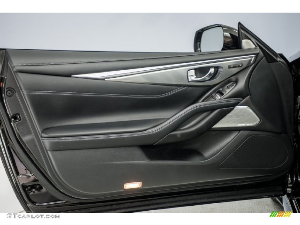 2017 Infiniti Q60 3.0t Premium Coupe Graphite Door Panel Photo #124648882