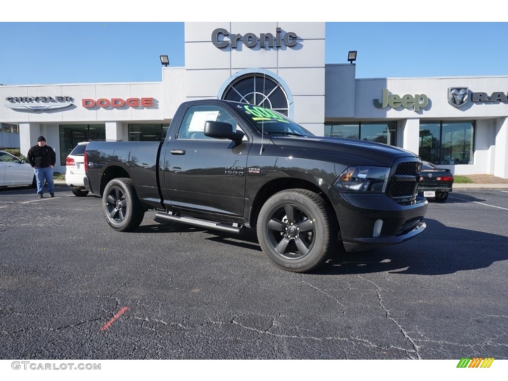 2018 1500 Express Regular Cab - Brilliant Black Crystal Pearl / Black/Diesel Gray photo #1