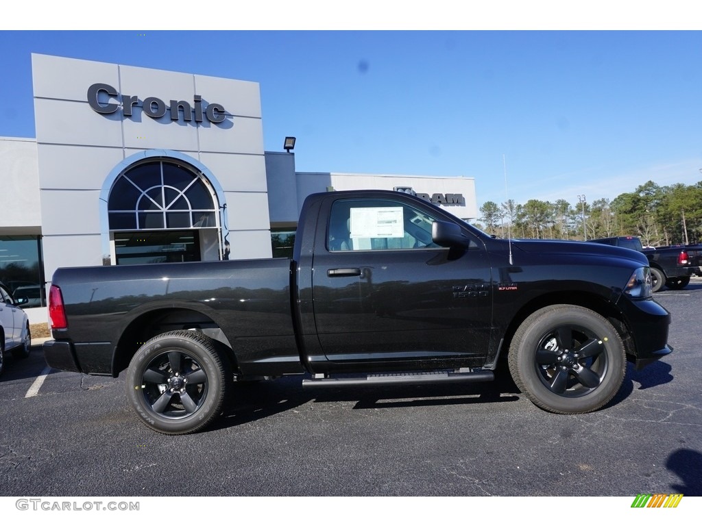 2018 1500 Express Regular Cab - Brilliant Black Crystal Pearl / Black/Diesel Gray photo #8