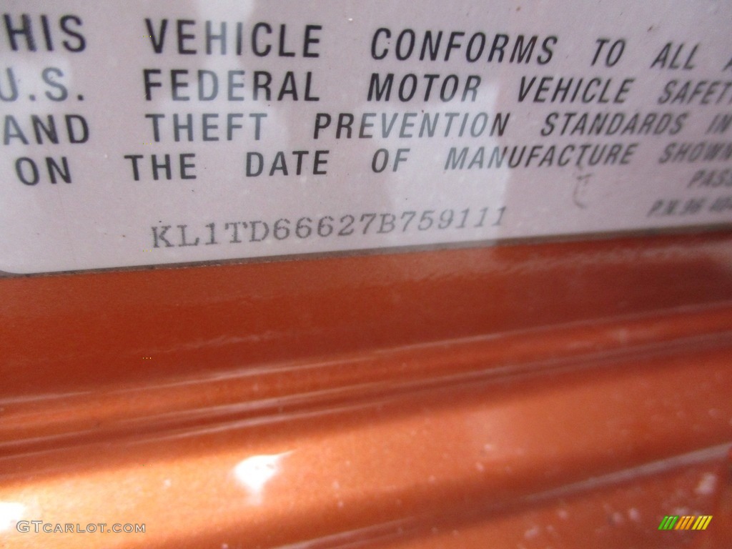 2007 Aveo 5 LS Hatchback - Spicy Orange / Charcoal Black photo #19